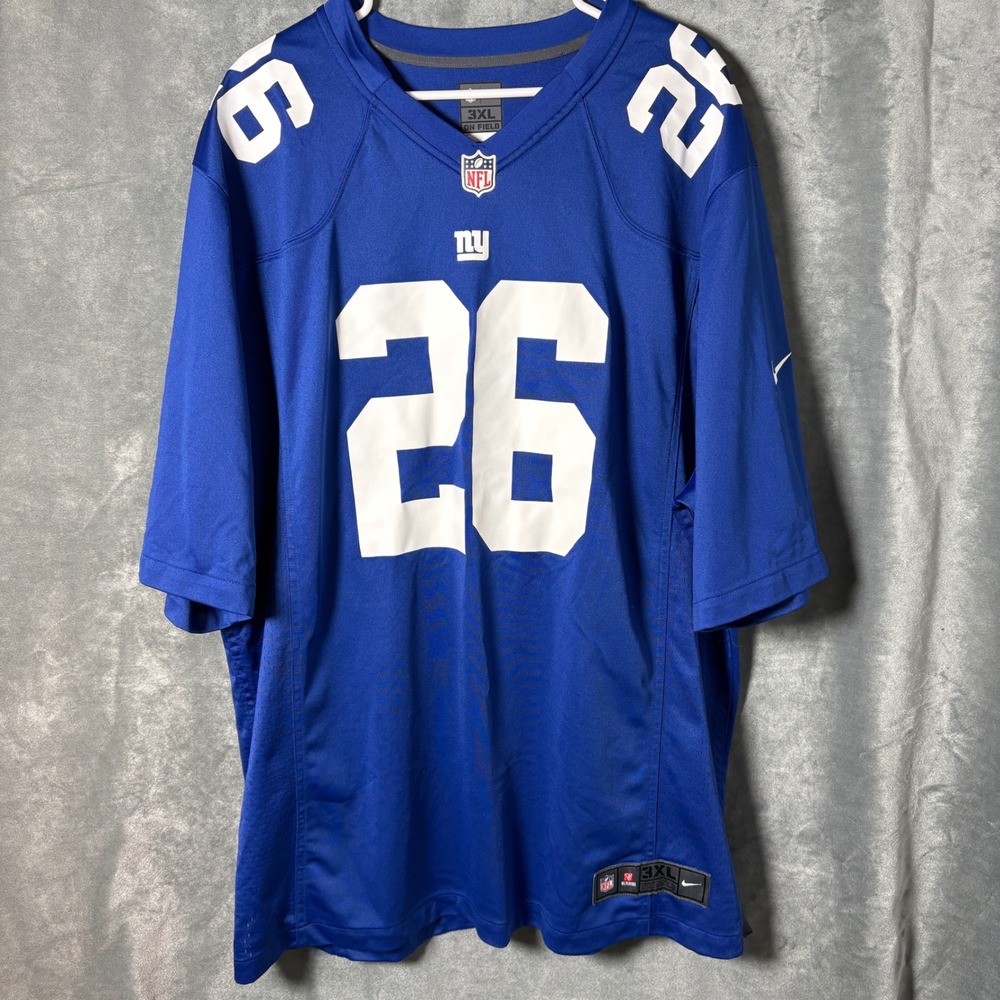 Nike Mens New York Giants Saquon Barkley 26 NFL Jersey Blue 3XL 472804-495